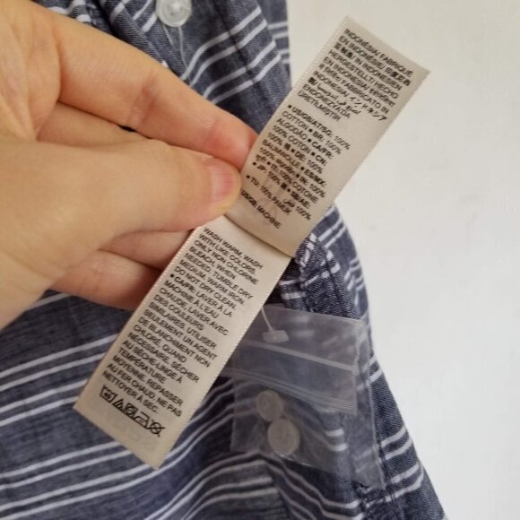 NEW Goodthreads Striped Button Up Shirt Top Small - Picture 8 of 9